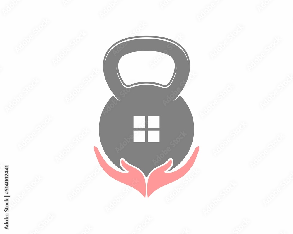 Gym kettle bell with house window inside Gym kettle bell with house window inside