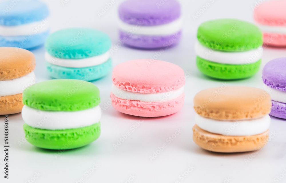 Colorful and delicious macaron cake Colorful and delicious macaron cake