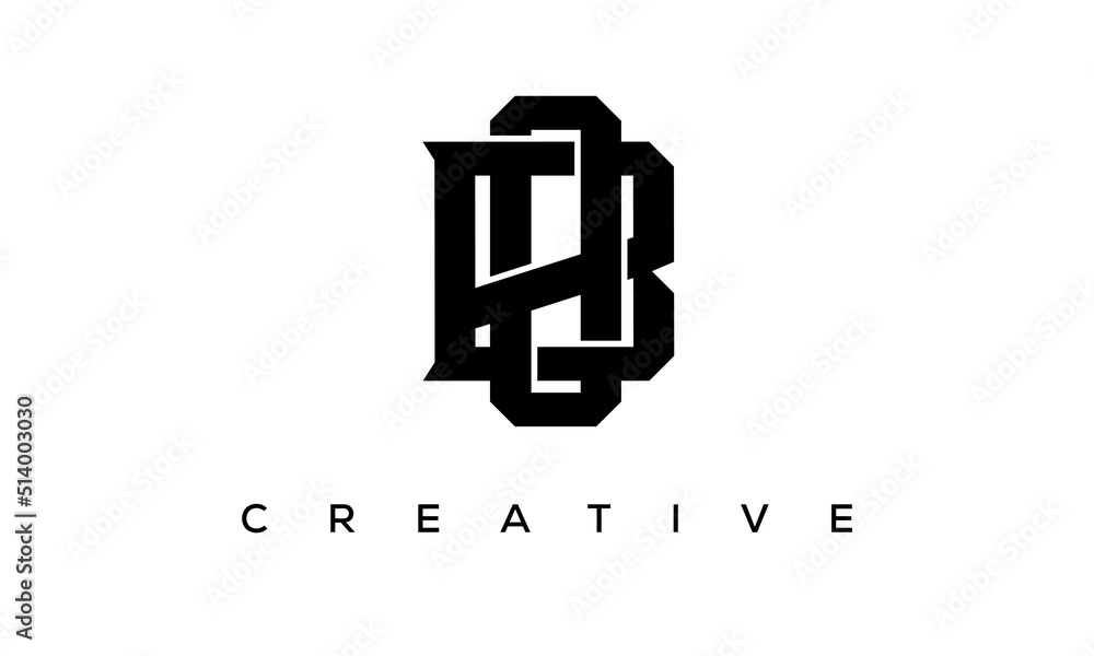 Initial letters BO, OB monogram logo design with creative style ...