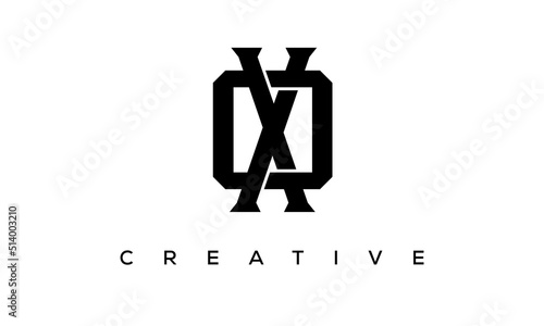 Initial letters OX, XO monogram logo design with creative style alphabet symbol. spiral letters universal elegant vector emblem, logotype. graphic alphabet symbol for corporate identity