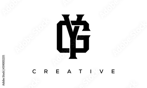 Initial letters GY, YG monogram logo design with creative style alphabet symbol. spiral letters universal elegant vector emblem, logotype. graphic alphabet symbol for corporate identity