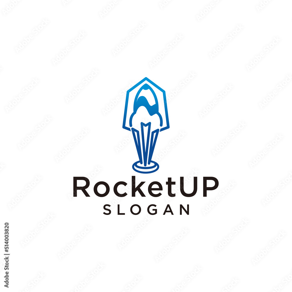 Rocket up logo design icon template Rocket up logo design icon template
