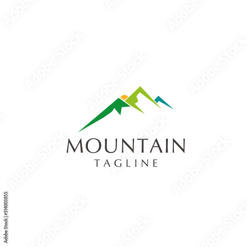 Mountain logo design icon template