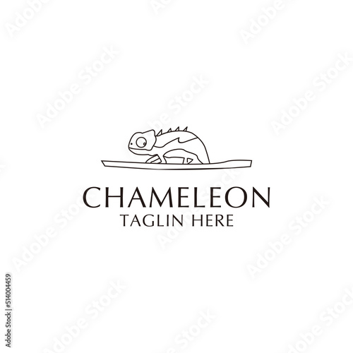 Wallpaper Mural Chameleon  logo design icon template Torontodigital.ca