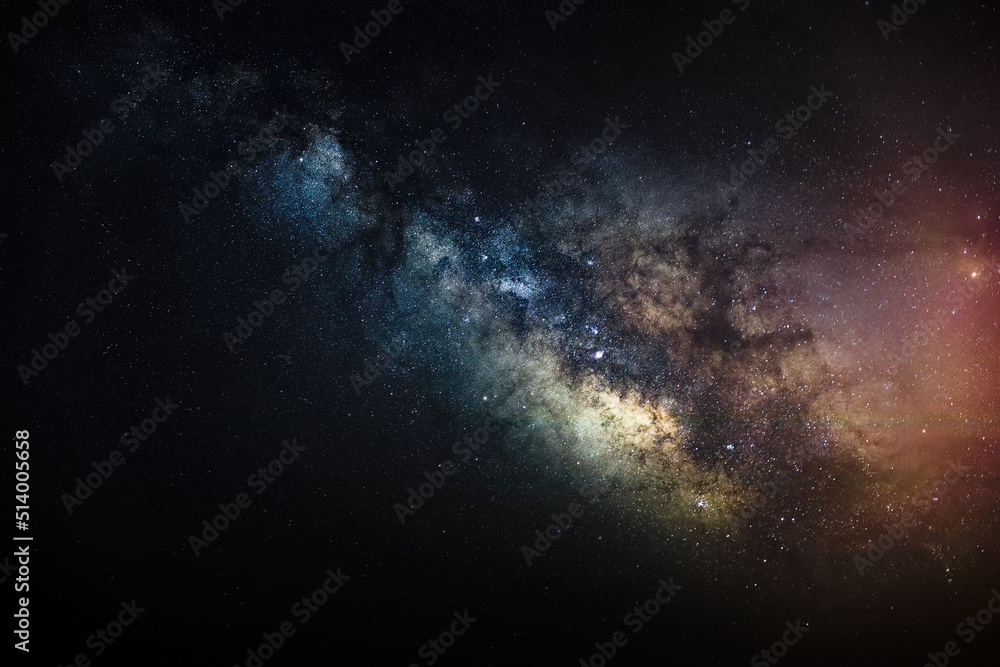 Milky Way Galaxy panorama with stars