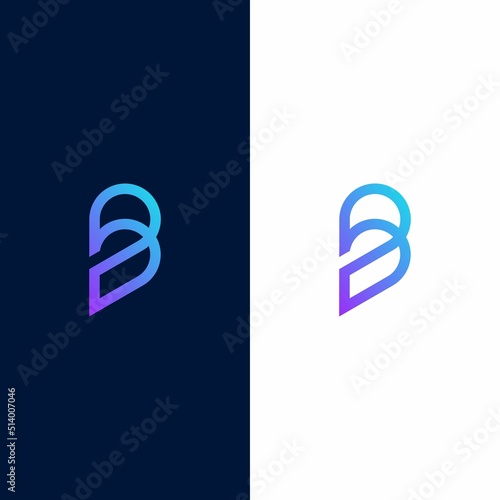 letter B logo design concept