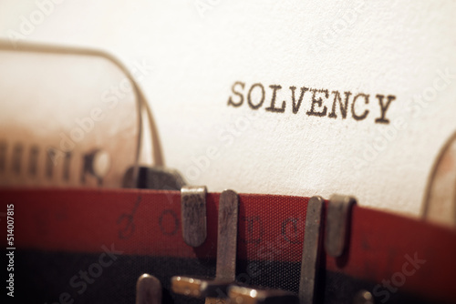 Solvency concept view photo