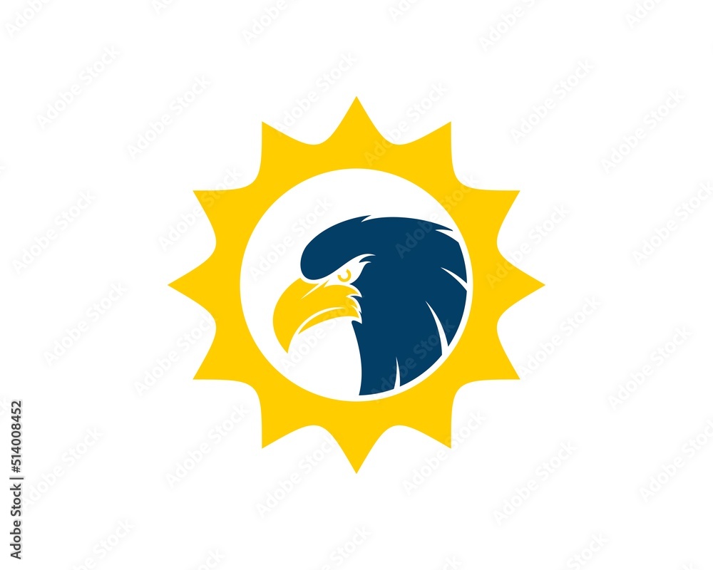 Shinning sun with eagle head inside Shinning sun with eagle head inside