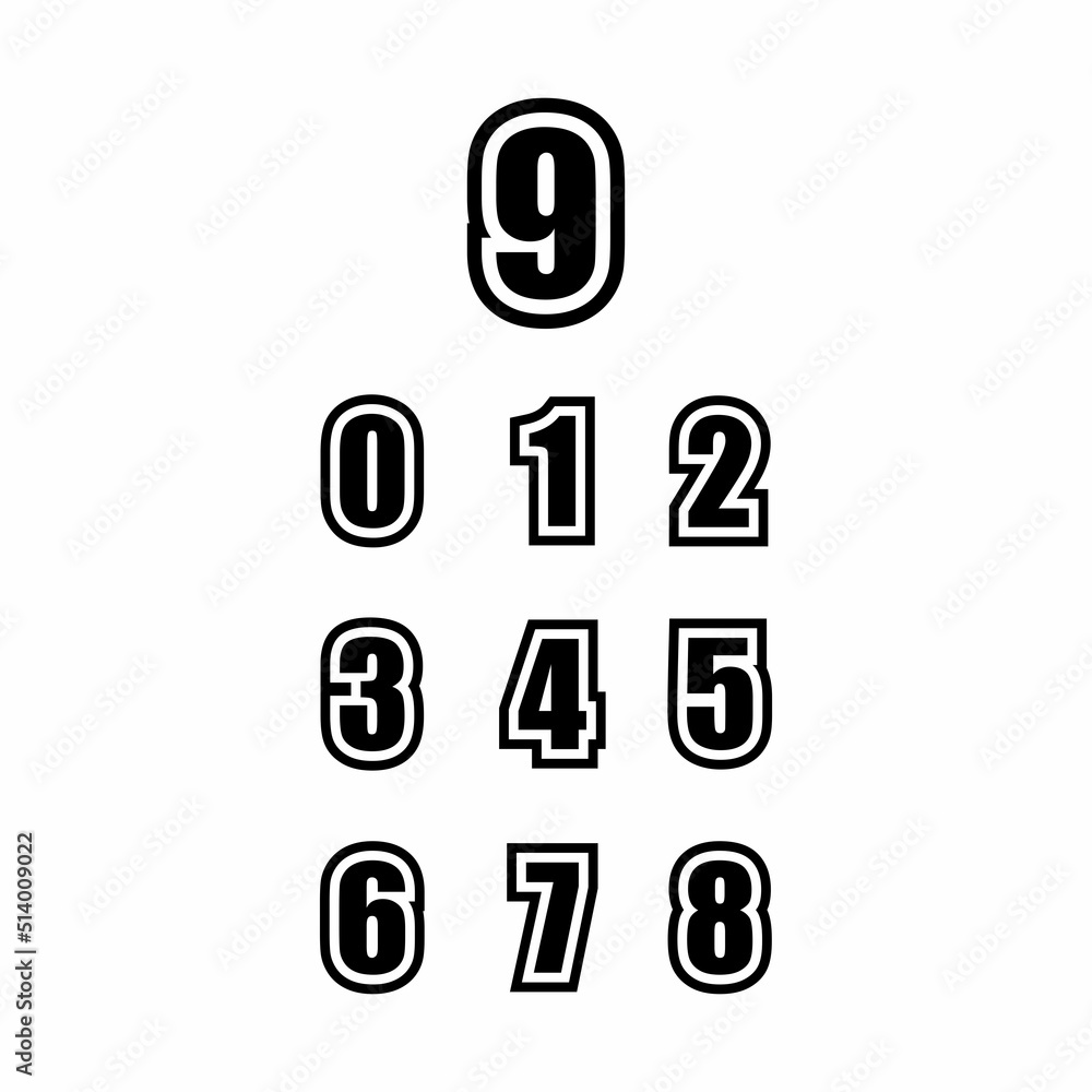 Racing number logo design Racing number logo design