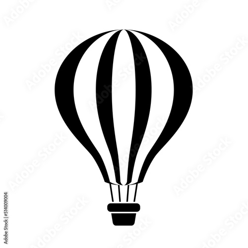 Airship dirigible, blimp. Transport detailed simple style logo icon vector illustration isolated