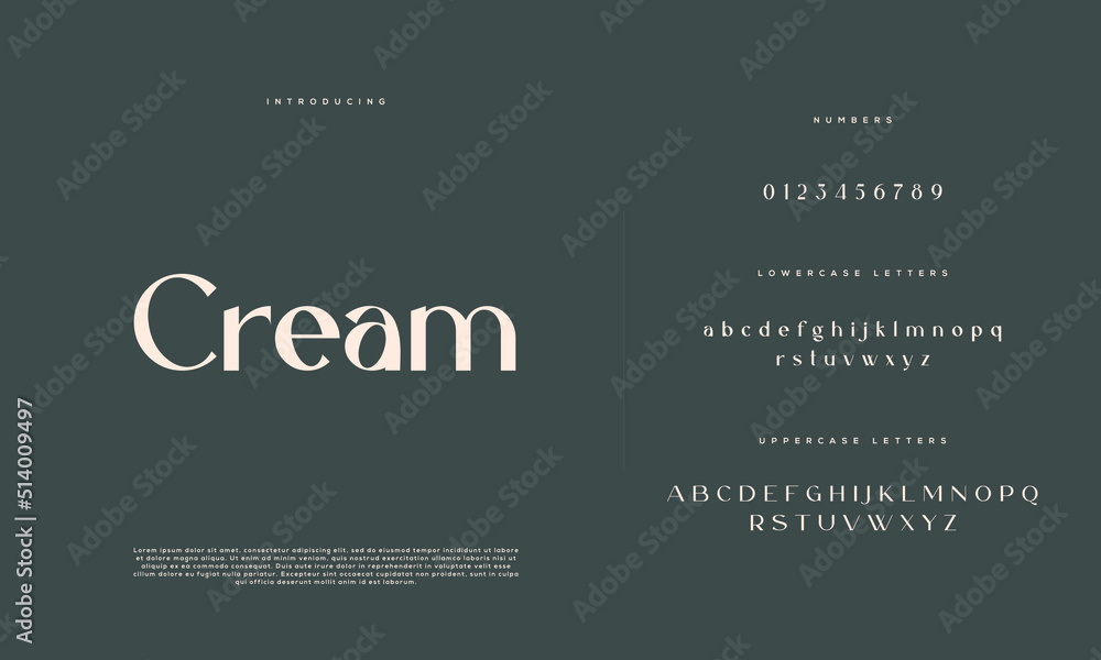 Fototapeta premium Abstract minimal modern alphabet fonts. Typography minimalist urban digital fashion future creative logo font. vector illustration 