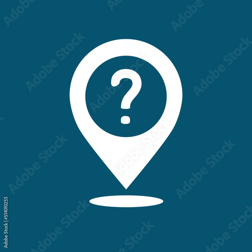 Pictograph of question mark. pictograph of pin question. pin icon