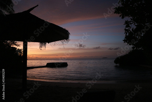 sunset on the beach