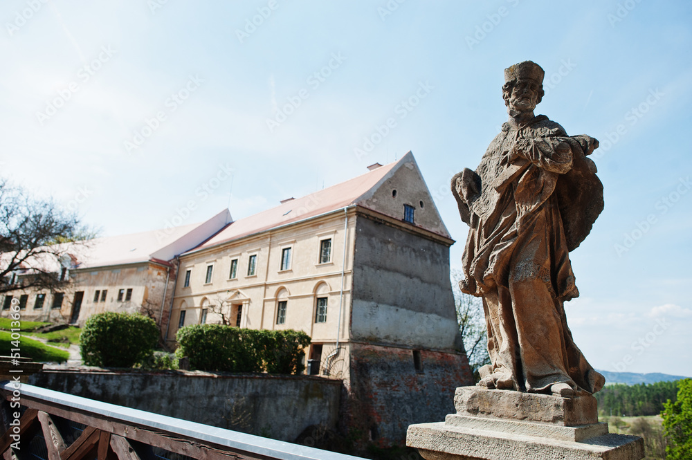 Statue in Veveri castle, Czech republic. Brno city , South Moravia region.