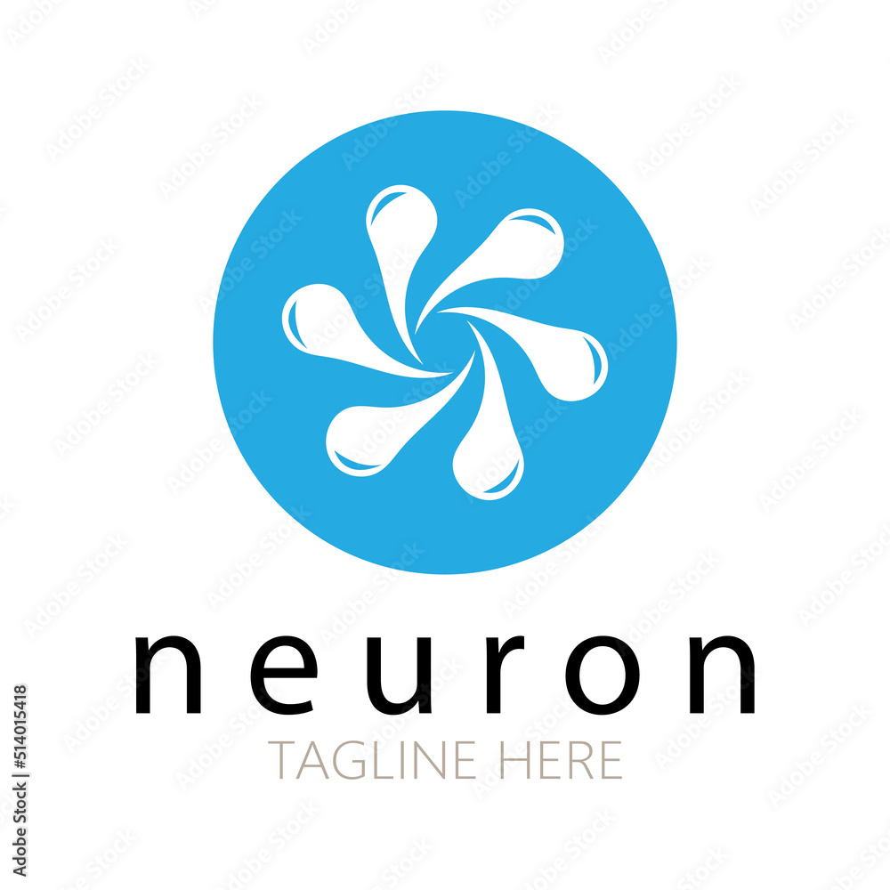 Neuron logo or nerve cell logo design,molecule logo illustration template icon with vector concept Neuron logo or nerve cell logo design,molecule logo illustration template icon with vector concept