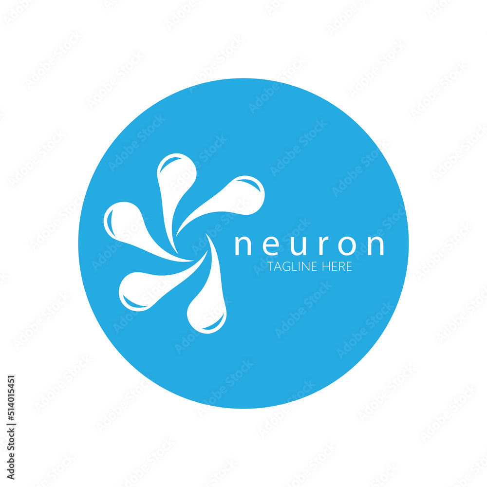 Neuron logo or nerve cell logo design,molecule logo illustration template icon with vector concept Neuron logo or nerve cell logo design,molecule logo illustration template icon with vector concept