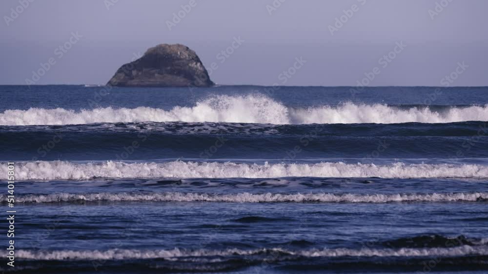 Ocean Waves Rolling in Crashing Near the Beach Ocean Waves Rolling in Crashing Near the Beach