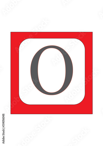 Vector of O icon alphabet