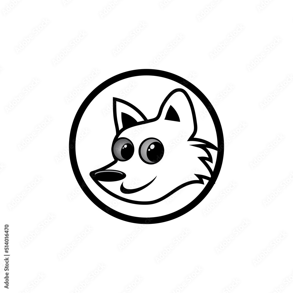Fox head vector illustration icon Fox head vector illustration icon