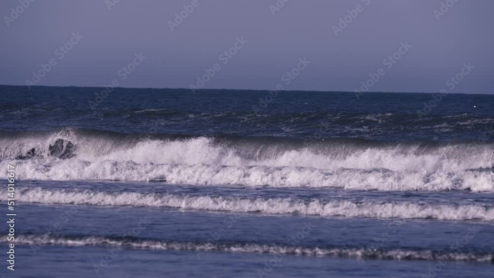 Ocean Waves Rolling in Crashing Near the Beach Ocean Waves Rolling in Crashing Near the Beach