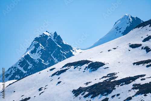 View of majestic mountains of Thompson Pass near Valdez in Alaska © steheap