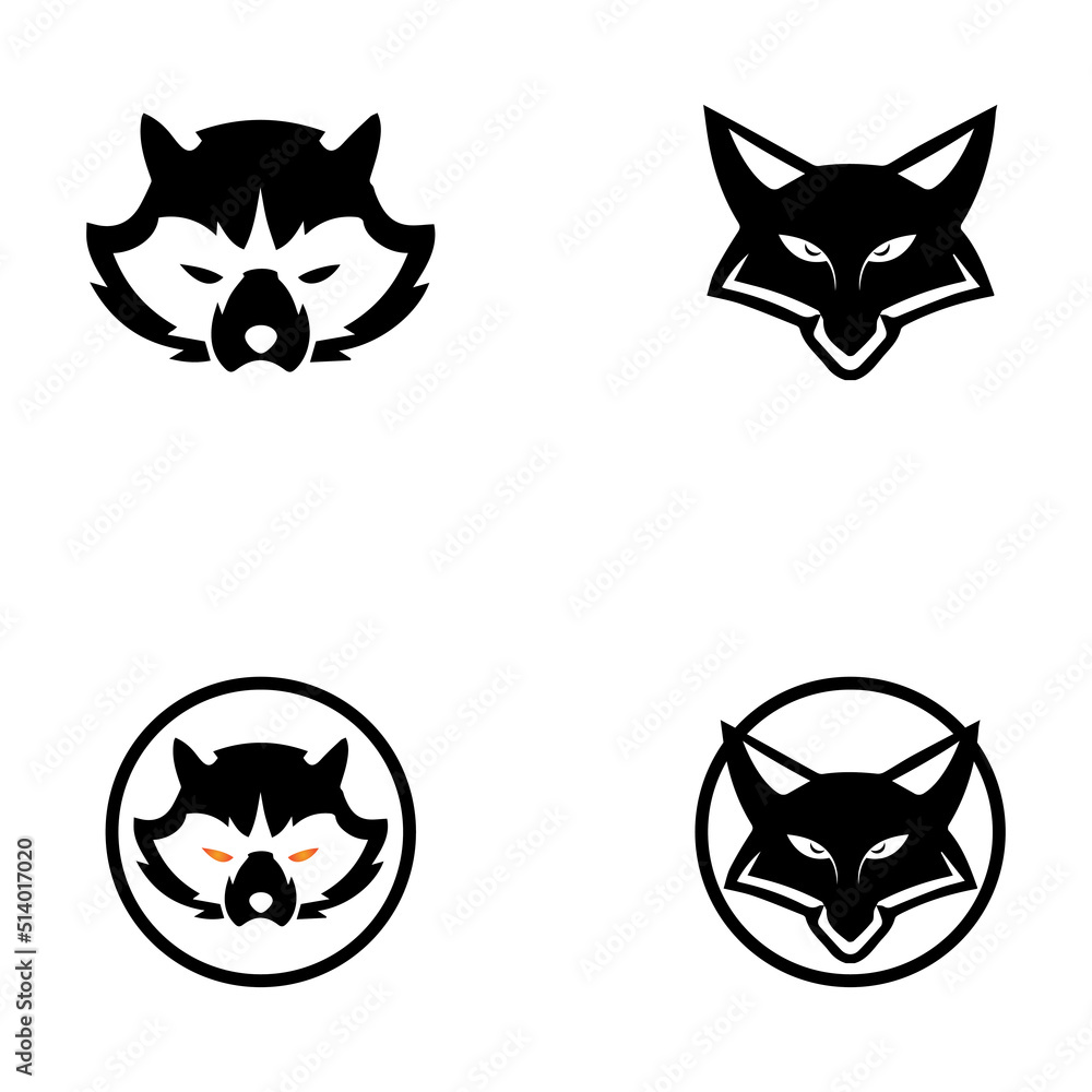 Fox head vector illustration icon Fox head vector illustration icon