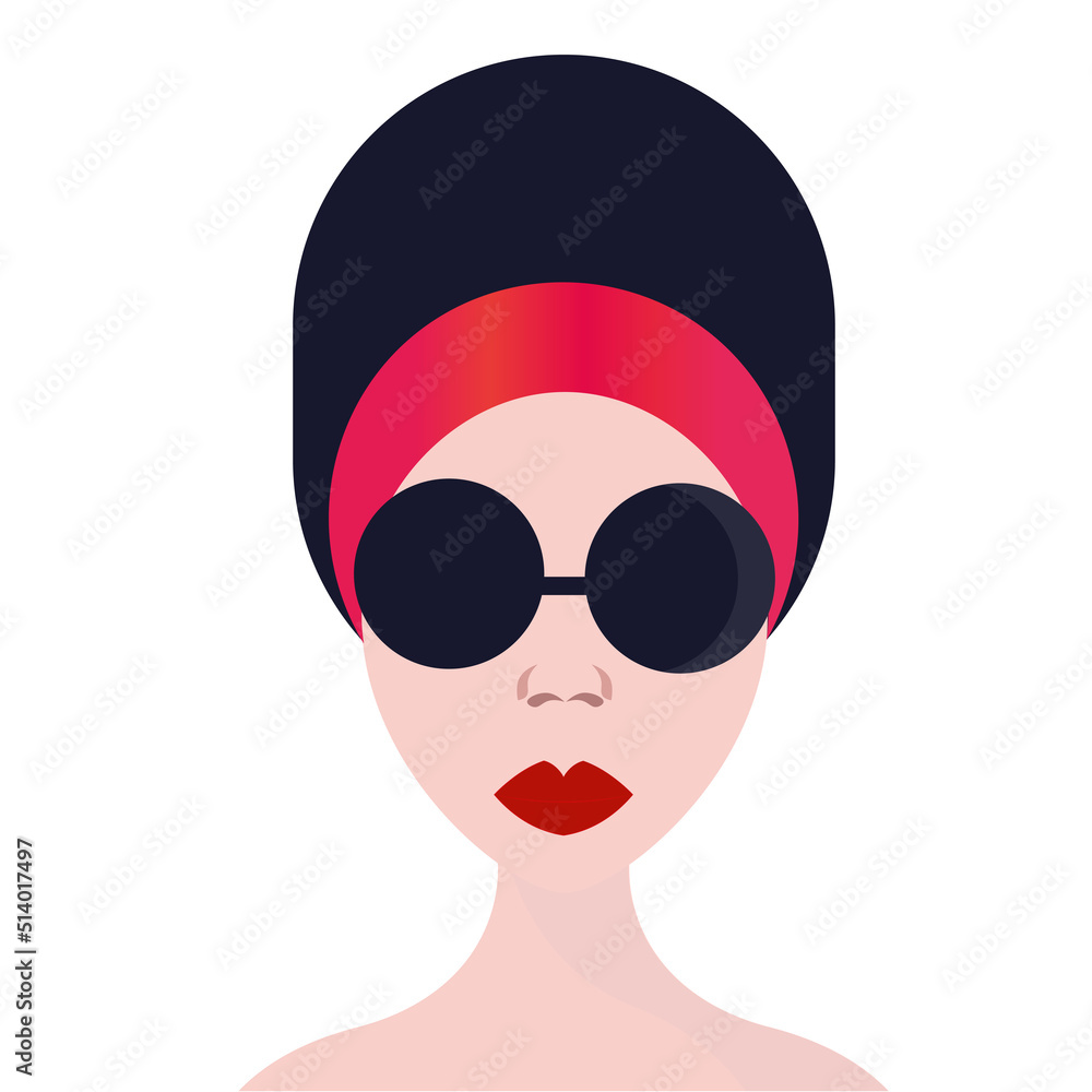 portraits of women of different gender and age. Diversity. flat illustration. Avatar for a social network.