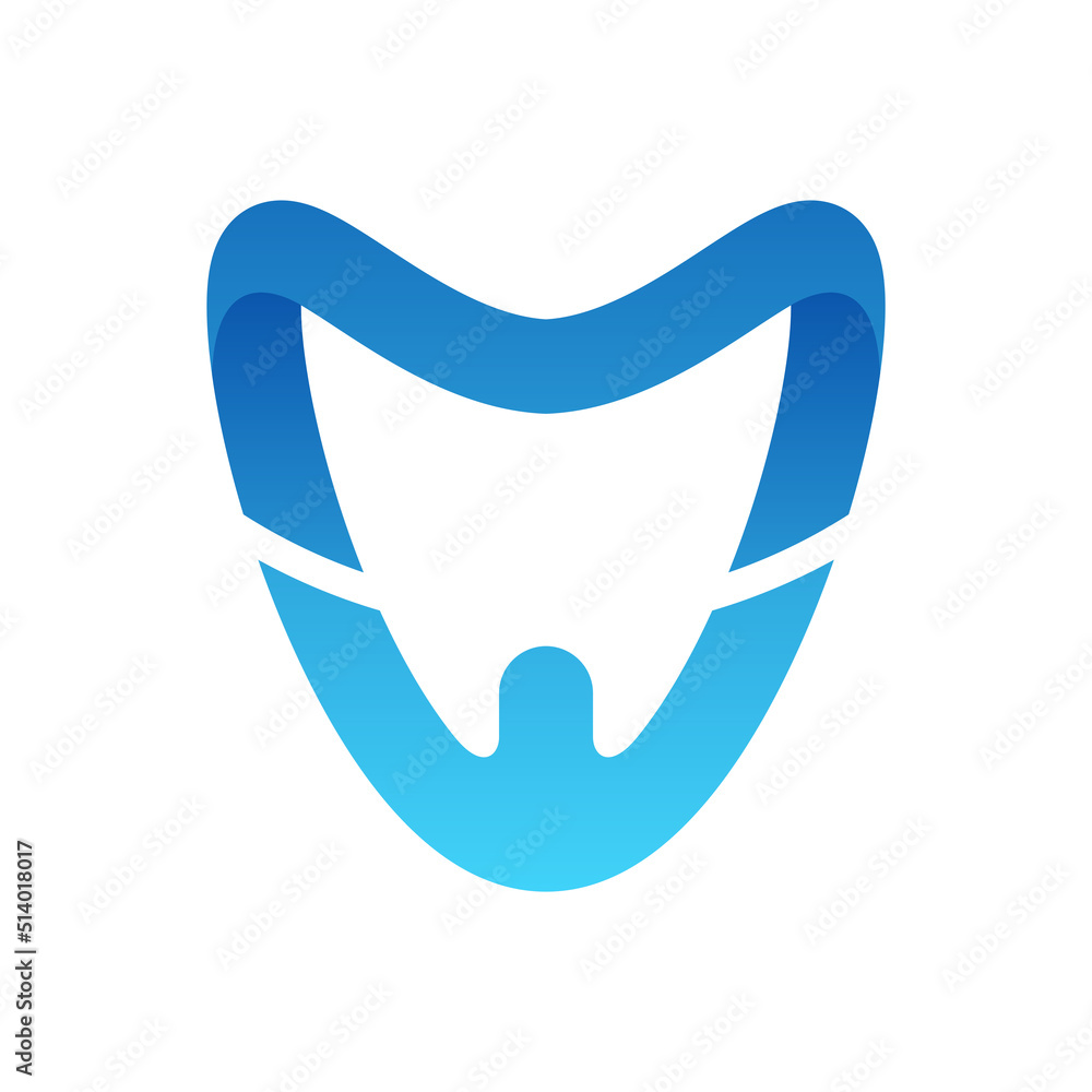 Dentist logo icon with simple letters M and W. Dentist logo icon with simple letters M and W.