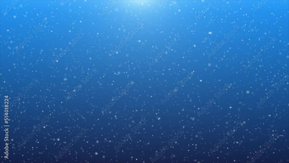 falling christmas blue particles background video falling christmas blue particles background video