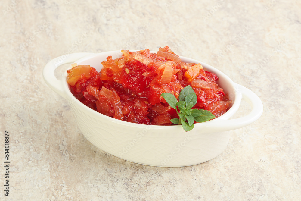 Hungary vegetarian Lecho with vegetables Hungary vegetarian Lecho with vegetables