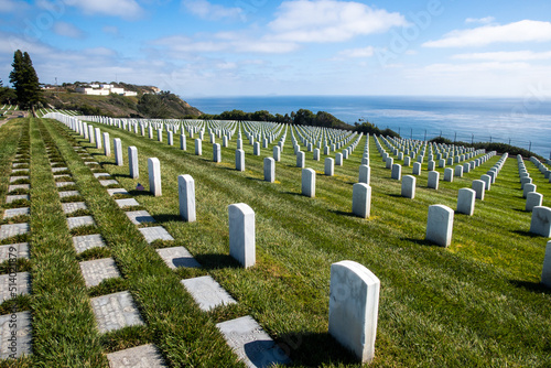 San Diego, California, looking at the Fort Rosecrans National Cemetery (Proceeds Donated to Veterans) photo