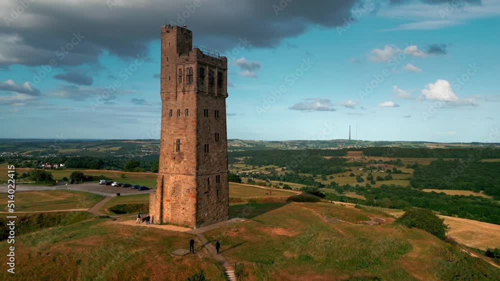 Castle Hill is a ancient monument in Almondbury overlooking Huddersfield in the Metropolitan Borough of Kirklees, West Yorkshire Castle Hill is a ancient monument in Almondbury overlooking Huddersfield in the Metropolitan Borough of Kirklees, West Yorkshire