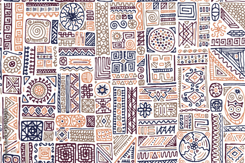 Traditional african vector seamless pattern design