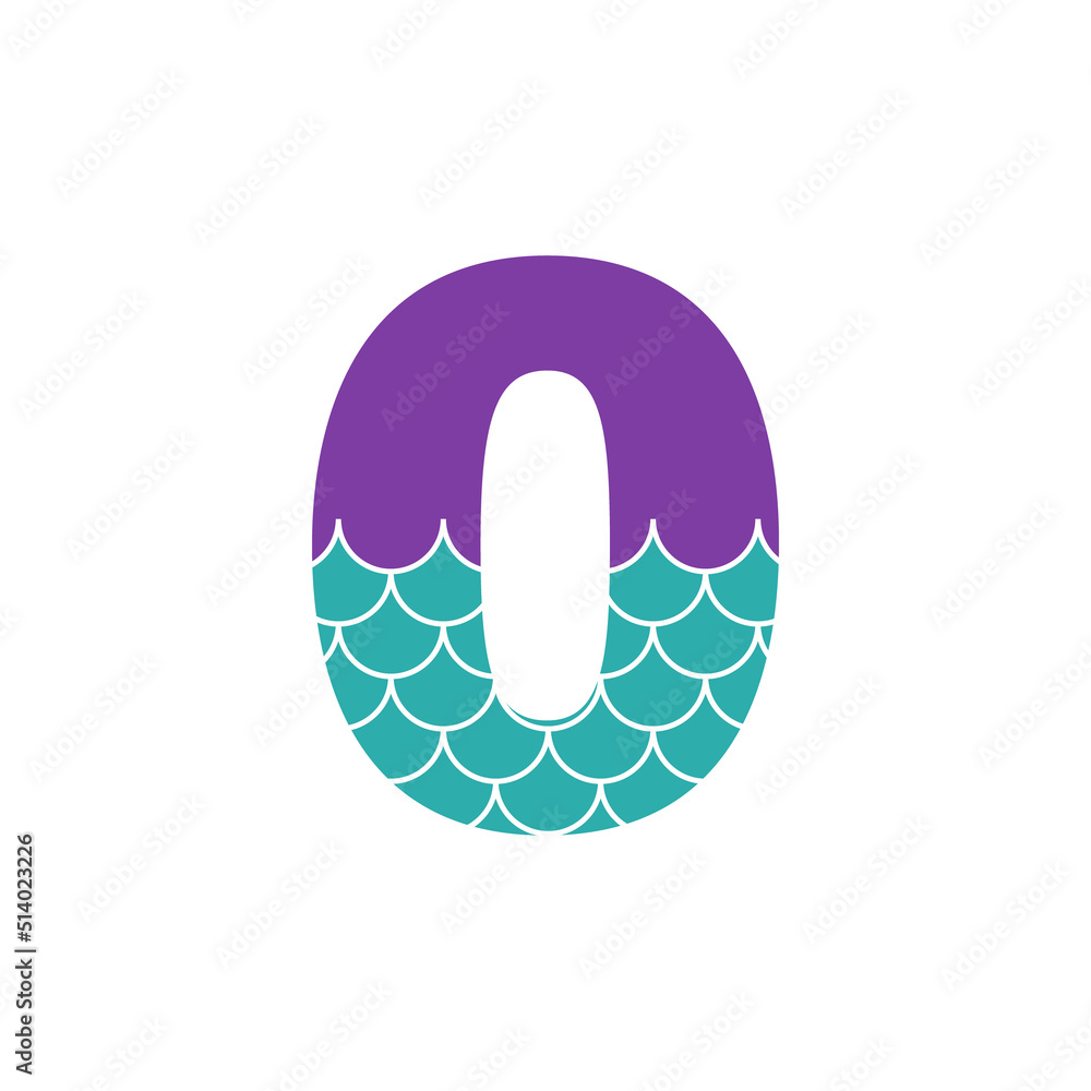 Mermaid Birthday Number 0 Clipart Image Isolated On White Background Mermaid birthday number 0 clipart image isolated on white background