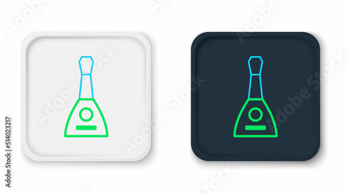 Line Musical instrument balalaika icon isolated on white background. Colorful outline concept. Vector