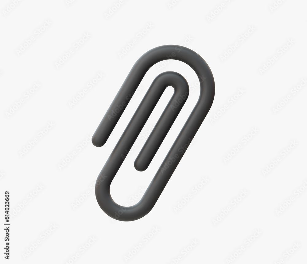 3d Realistic Paperclip Attachment Icon vector illustration. 3d Realistic Paperclip Attachment Icon vector illustration.