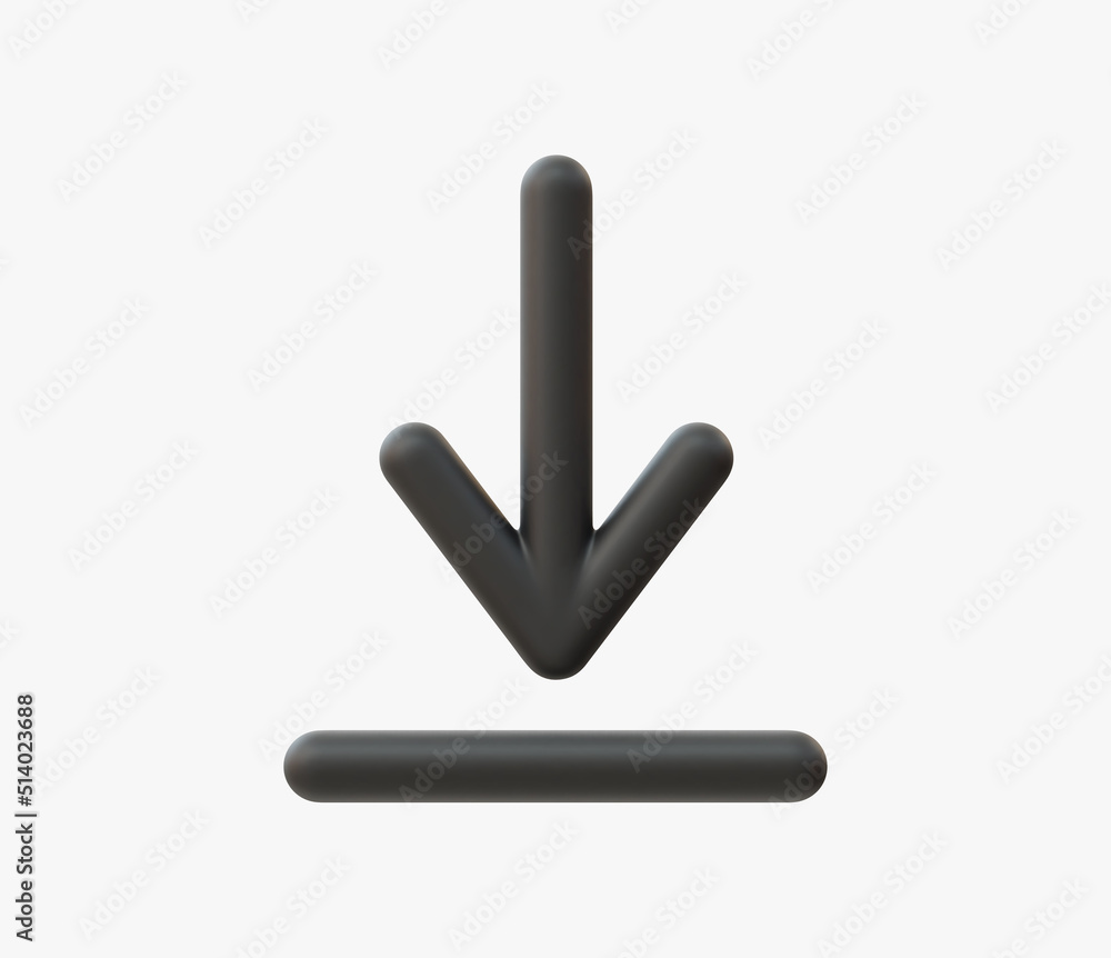 3D Realistic download button vector illustration 3D Realistic download button vector illustration