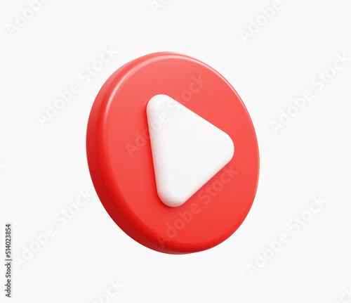 3d Realistic Play button vector illustration.