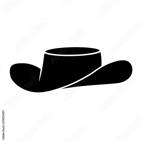 Drill team hat glyph icon. Clipart image isolated on white background