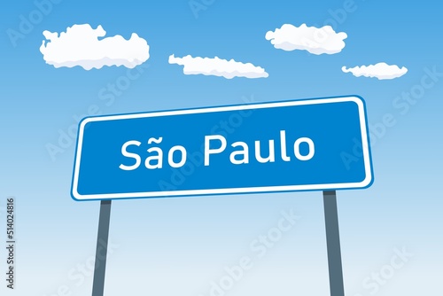 Sao Paulo city sign