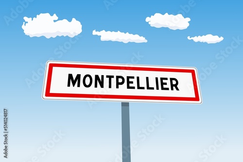 Fotografie, Obraz Montpellier city sign in France
