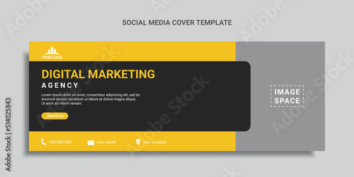 digital marketing social media cover or web banner