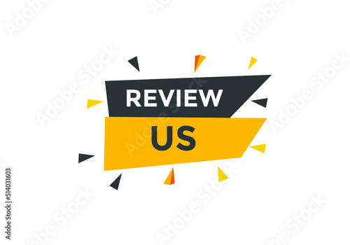 Review us User rating social banner promotion. Review Us text social media template
