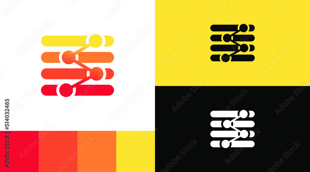 Statistic Bar Diagram Slide Logo Design Concept