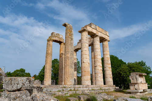 Temple of Zeus in archaeological site of ancient Nemea, Greece