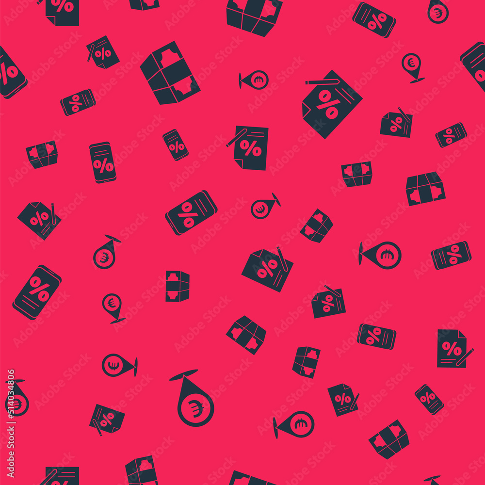 Set Cash location, Stacks paper money cash, Percent discount and mobile and Finance document on seamless pattern. Vector Set Cash location, Stacks paper money cash, Percent discount and mobile and Finance document on seamless pattern. Vector