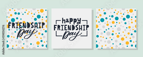 Friendship day vector illustration with text and elements for celebrating friendship day 2022