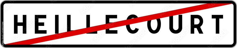 Panneau sortie ville agglomération Heillecourt / Town exit sign Heillecourt Panneau sortie ville agglomération Heillecourt / Town exit sign Heillecourt