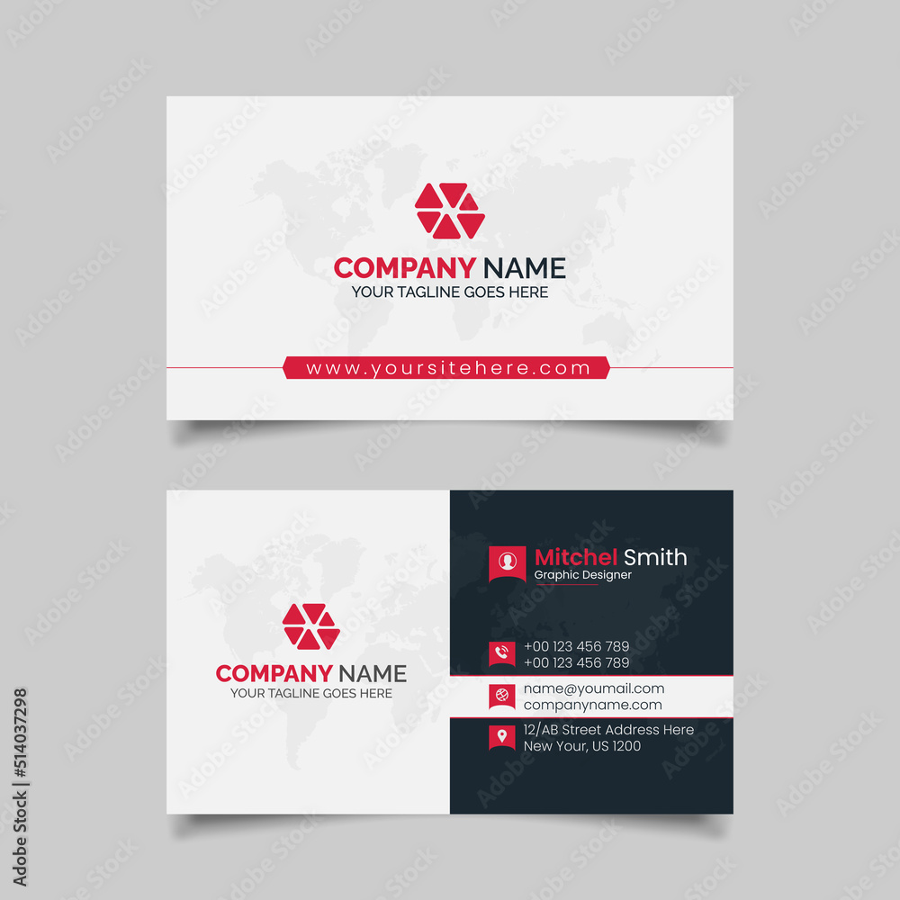 Naklejka premium Modern business card design templates