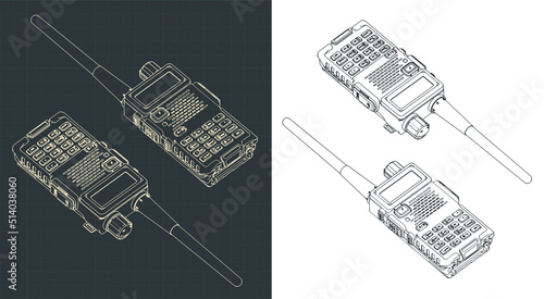 Walkie-talkie isometric blueprints